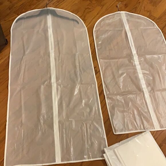 Four piece dust proof garment covers set includes two dress size & two suit size - Picture 3 of 3